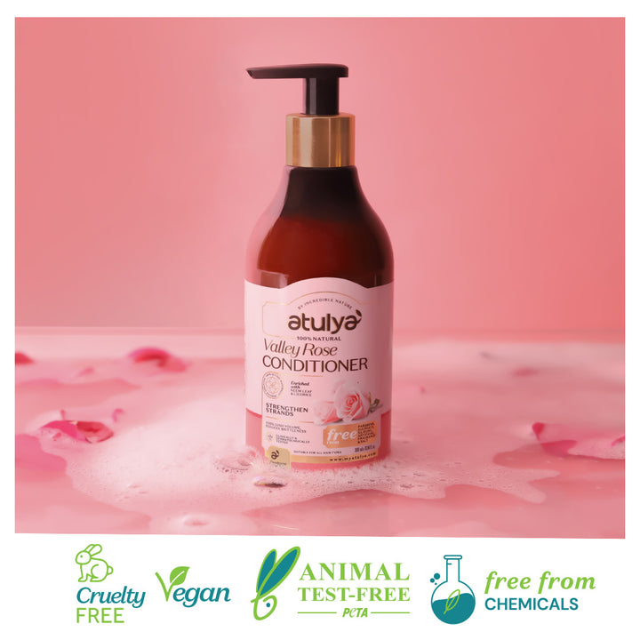 Atulya Valley Rose Conditioner | Strengthens Strands - 300ml