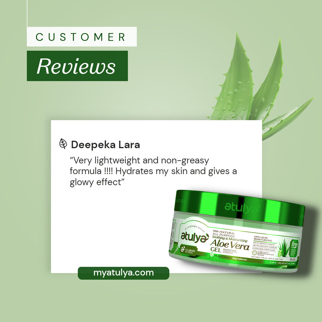 Atulya Aloe Vera Gel | Anti-acne| Moisturizing - 200gm