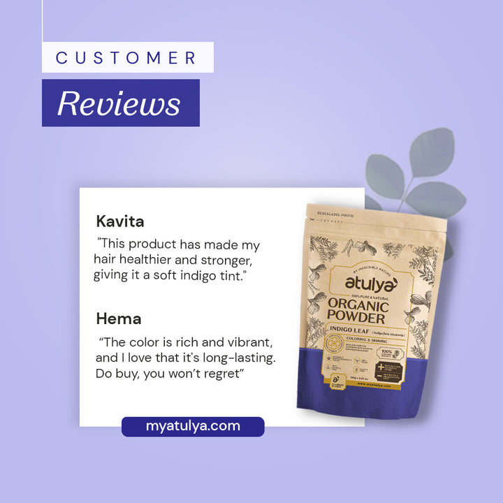 Atulya Indigo Leaf Organic Powder | 100% Pure & Natural - 100gm