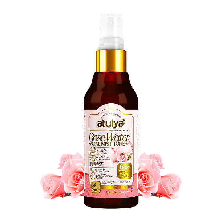 Atulya Rose Water Facial Mist Toner | Refreshing and Hydrating - 150ml