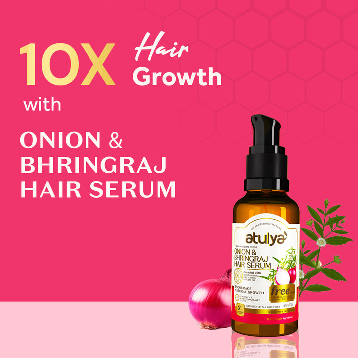 Atulya Onion & Bhringraj Hair Serum for Natural Hair Growth - 50ml