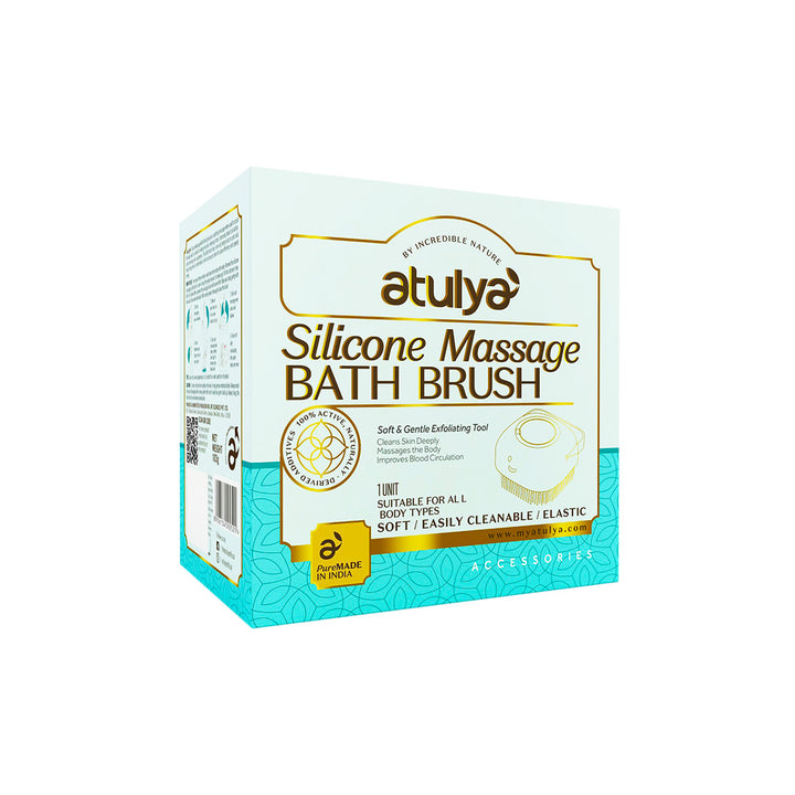Atulya Silicone Massage Bath Brush | Gentle Exfoliation Tool