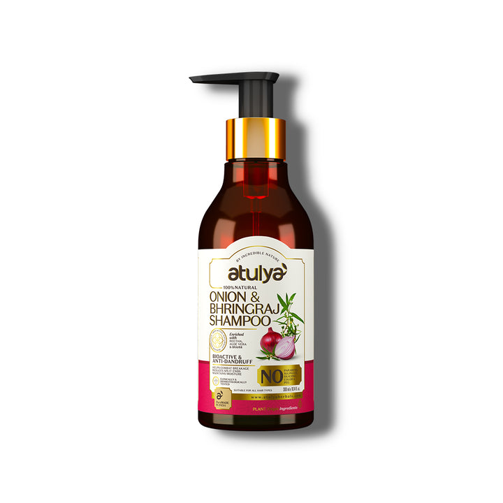 Atulya Onion & Bhringraj Hair Shampoo | Anti-dandruff Shampoo - 300ml