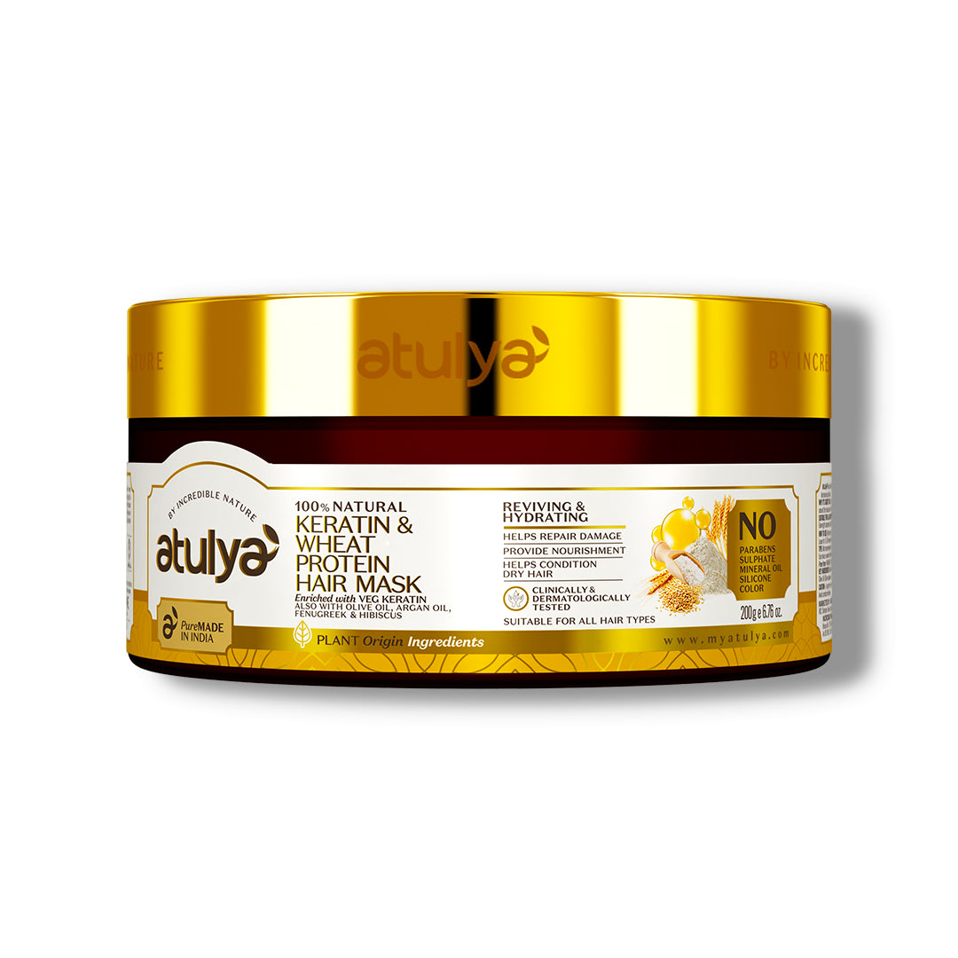 Atulya Keratin & Wheat Protein Hair Mask | Reviving and Hydrating - 200gm