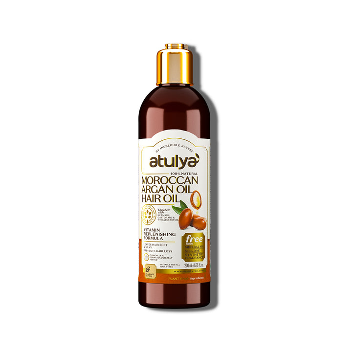 Atulya Moroccan Argan Hair Oil | Repairs Hair- 200ml
