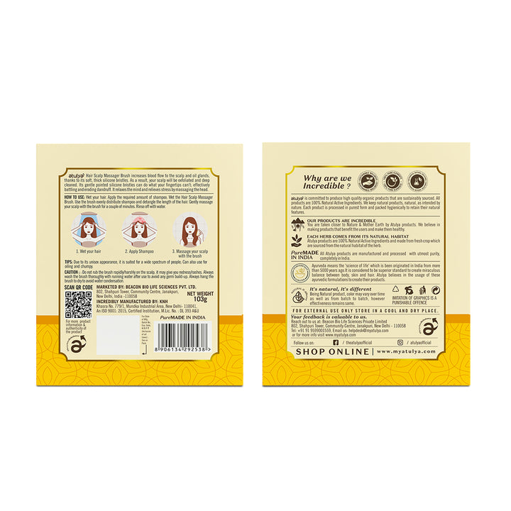 Atulya Scalp Exfoliating Massager Brush for Scalp Stimulation