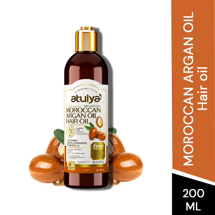 Atulya Moroccan Argan Hair Oil | Repairs Hair- 200ml