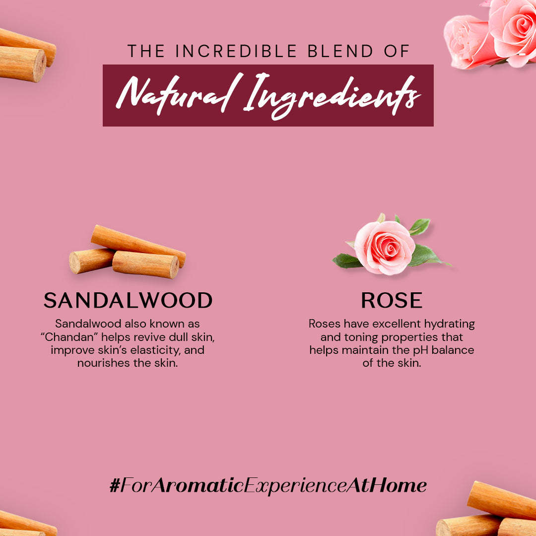 Atulya Rose & Sandalwood Essential Oil Combo (Pack of 2) - 15ml Each