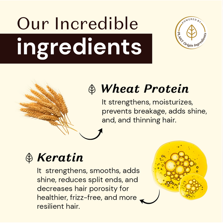 Atulya Keratin & Wheat Protein Hair Oil | Detangles and Protects Hair - 200ml