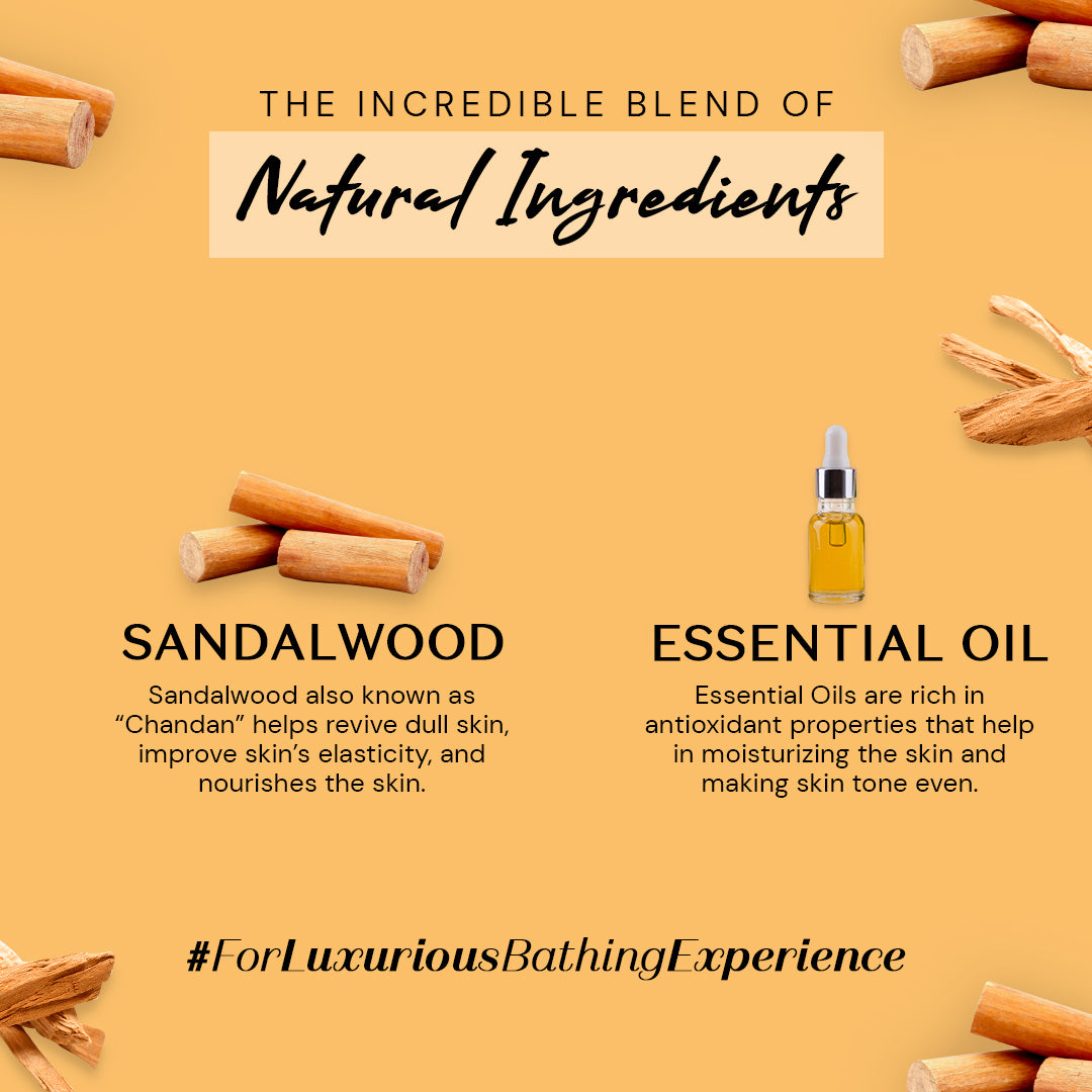 Atulya Sandalwood Soap | For Soothing and Cleansing Skin - 300gm (Pack of 4)