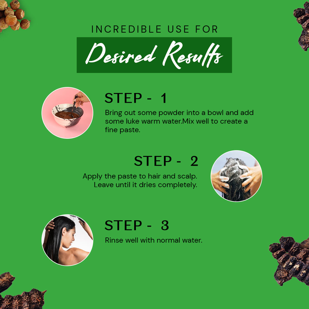 Atulya 100% Pure & Natural Organic Powder Reetha, Shikakai Powder (Pack of 2) - 100gm Each