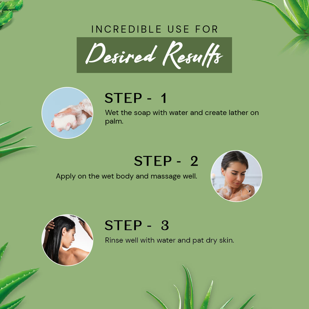 Atulya Aloe Vera Soap | Moisturising and Nourishing (Pack of 4) - 300 gm