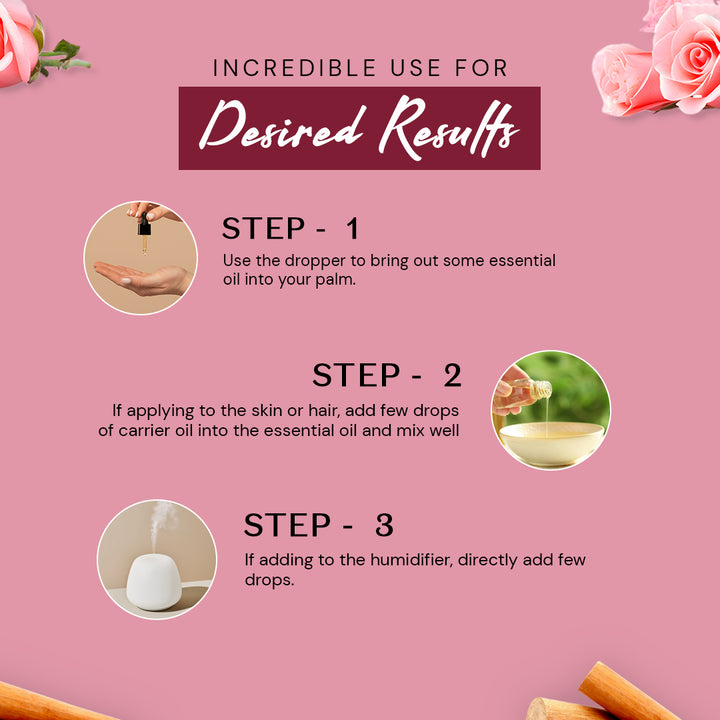 Atulya Rose & Sandalwood Essential Oil Combo (Pack of 2) - 15ml Each