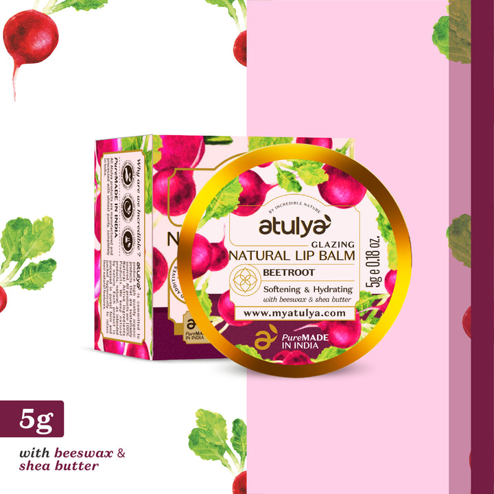 Atulya Beetroot Lip Balm for Hydrating Lips
