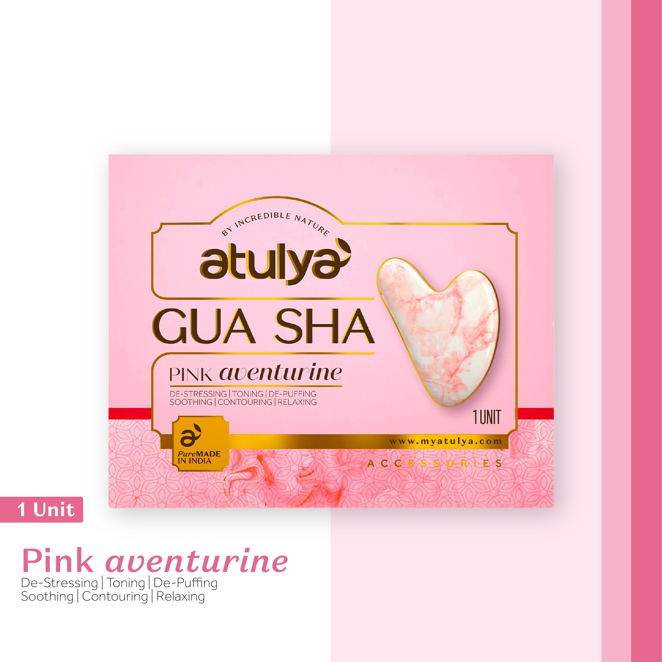 Atulya Gua Shua | Pink Aventurine | De-puffing and De-stressing