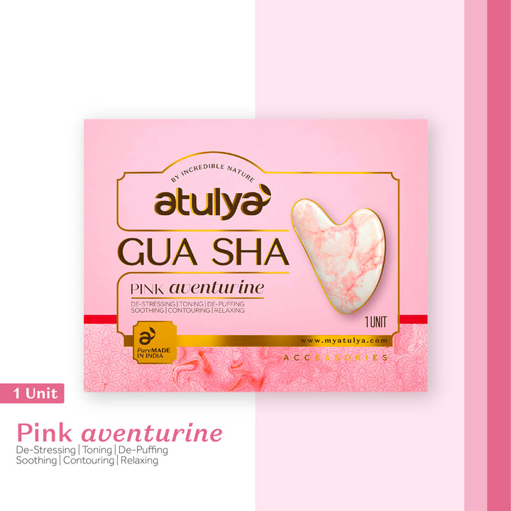 Atulya Gua Shua | Pink Aventurine | De-puffing and De-stressing