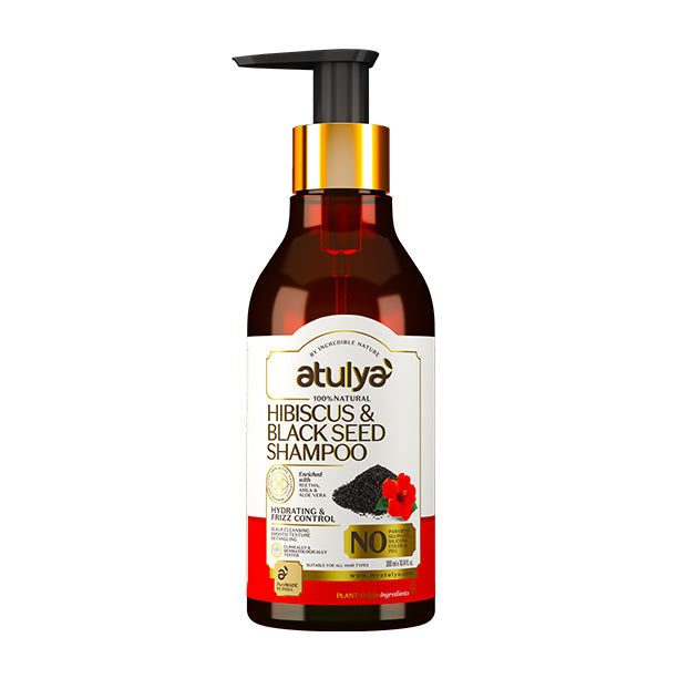 Atulya Hibiscus & Black Seed Hair Shampoo for Frizz Control - 300ml