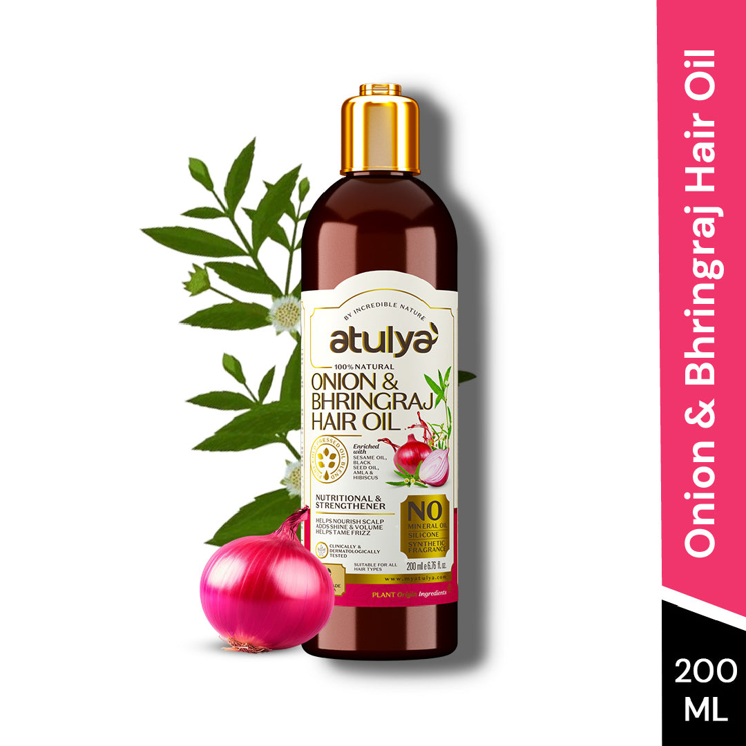 Atulya Onion & Bhringraj Hair Oil | Hair Strengthener - 200ml