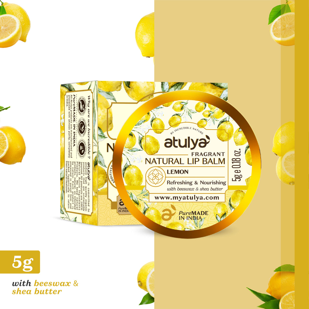 atulya Lemon Lip Balm for Hydrating Lips