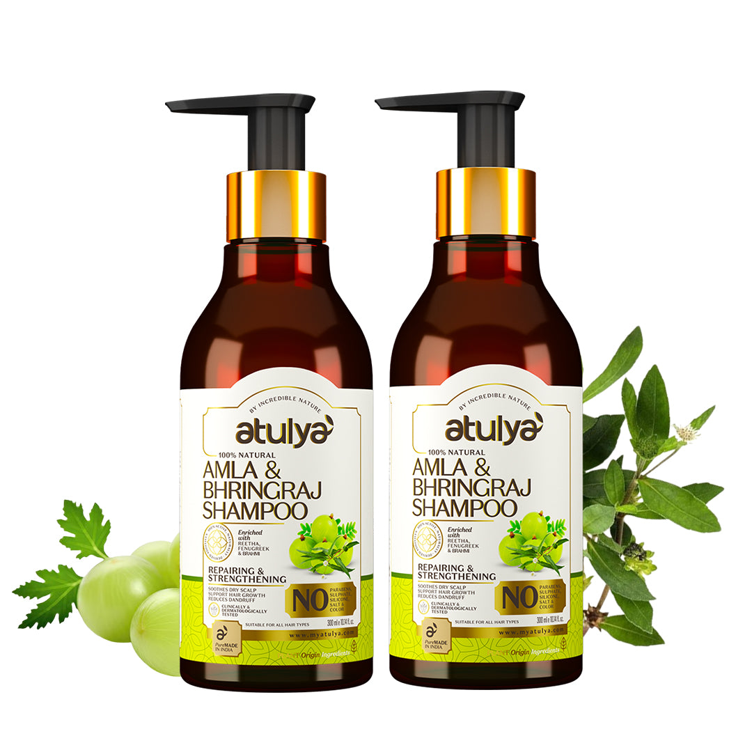 Atulya Amla & Bhringraj Shampoo Combo - 300ml Each (Pack of 2)