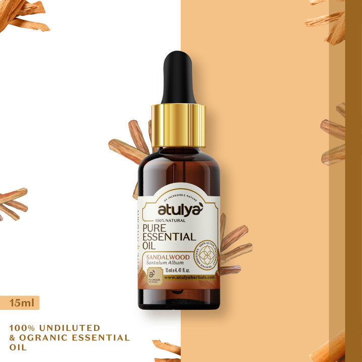 Atulya 100% Natural Sandalwood Pure Essential Oil - 15ml