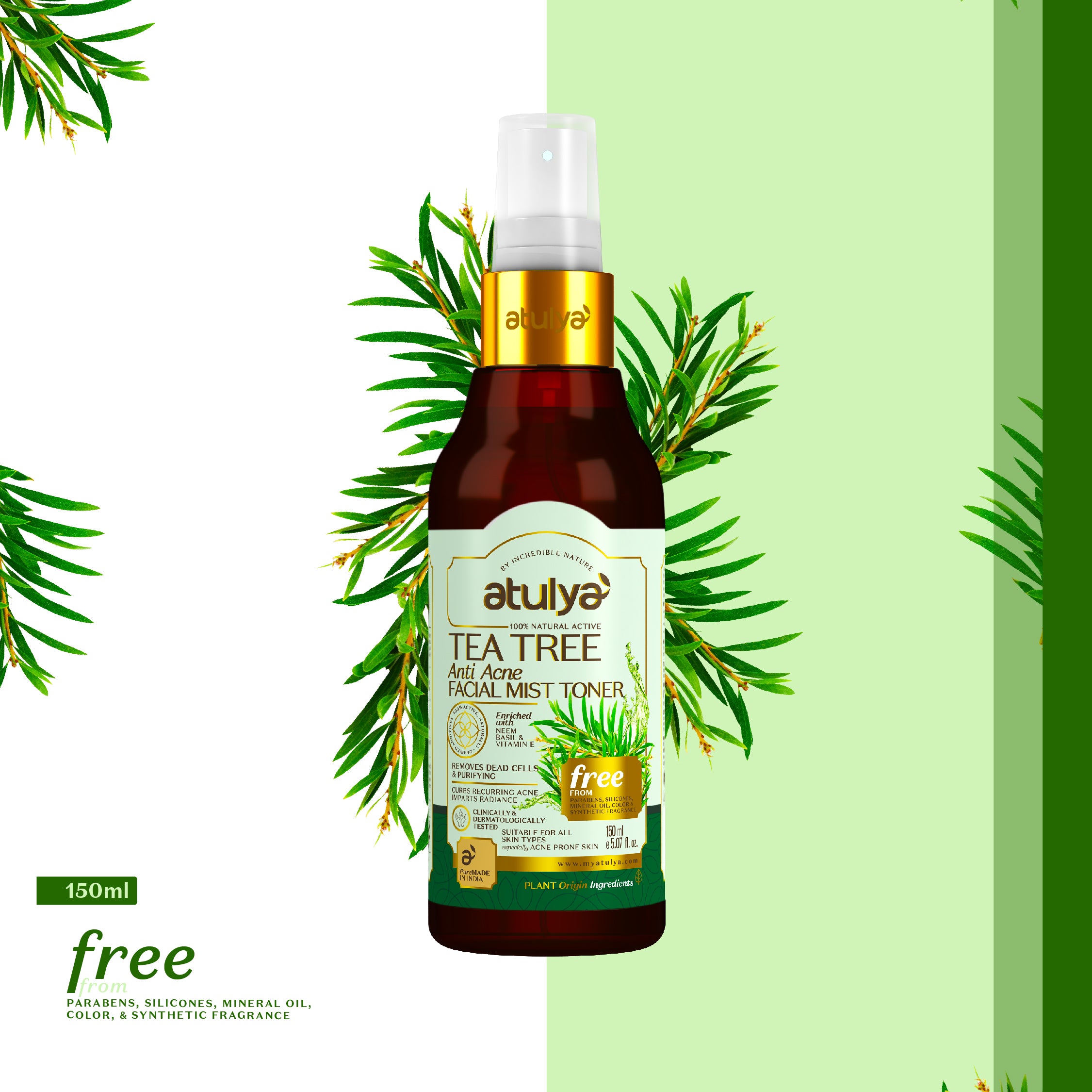 Buy atulya Tea Tree Anti Acne Facial Mist Toner Online