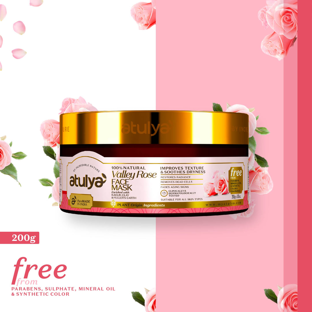 atulya Rose Valley Face Mask for Moisturizing Skin