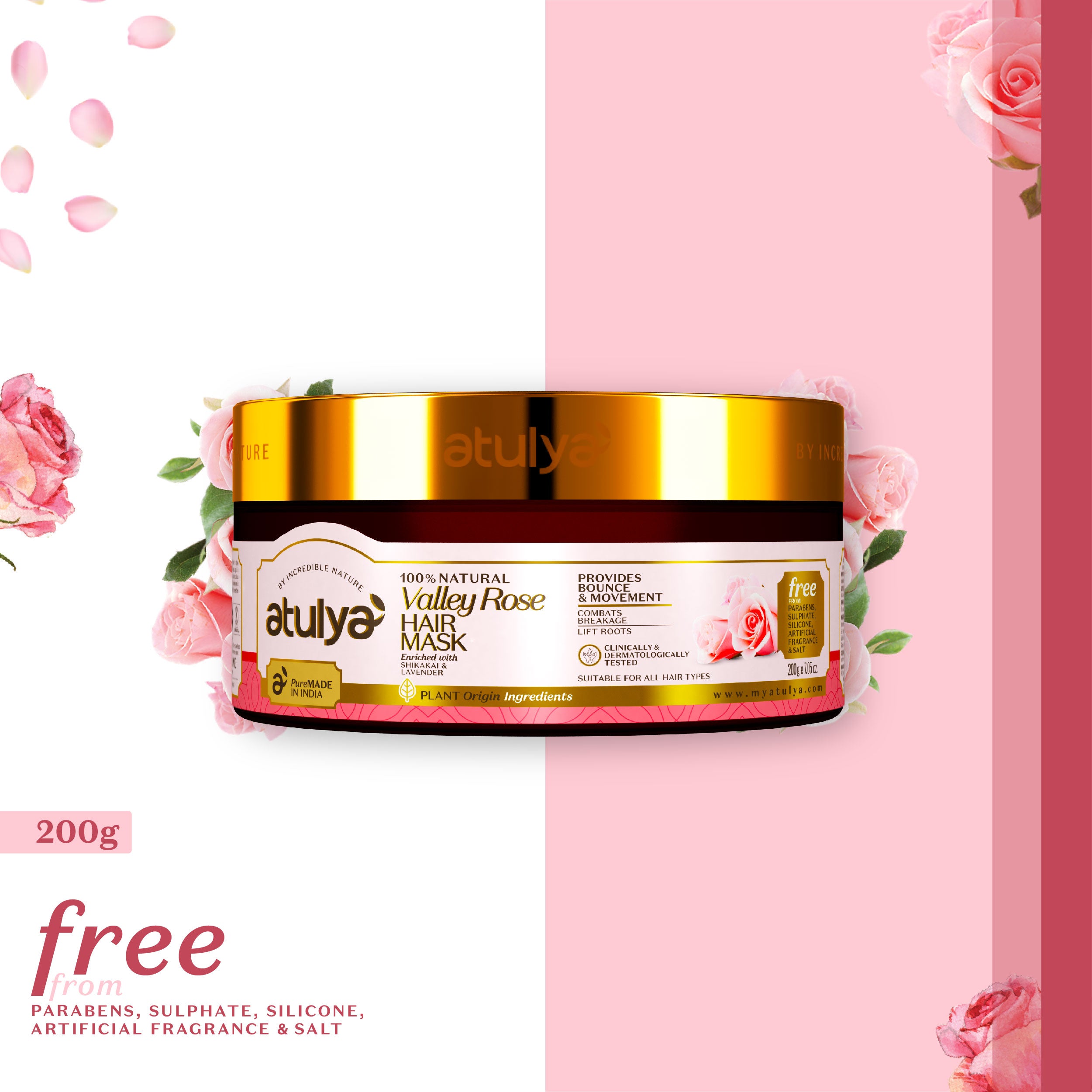 atulya Valley Rose Hair Mask - 200gm