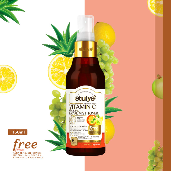 atulya Vitamin C Facial Mist Toner | Tightens Open Pores - 150ml