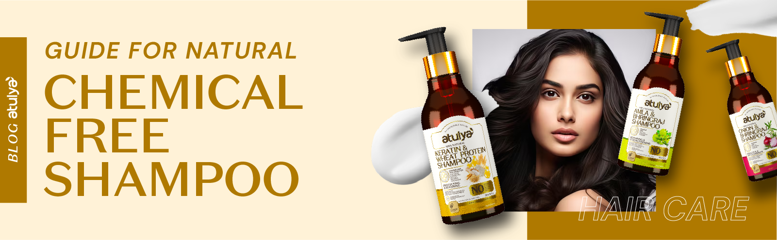 Chemical Free Hair Shampoo for Healthy Voluminous Hair atulya