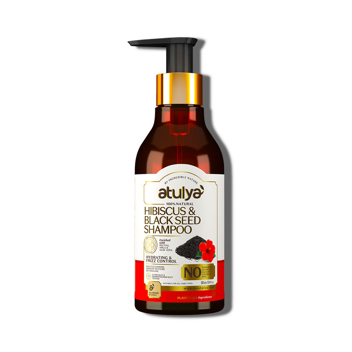 Atulya Hibiscus & Black Seed Hair Shampoo Combo - 300ml each (Pack of 2)