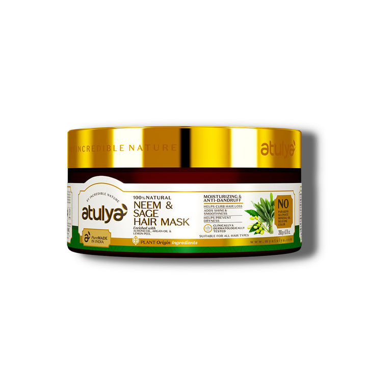 atulya Neem & Sage Hair Mask - Sulphate & Parabens Free(100% Natural)