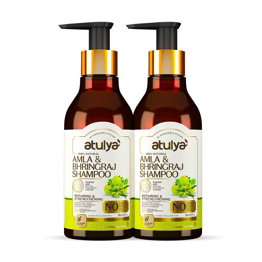 Atulya Amla & Bhringraj Shampoo Combo - 300ml each (Pack of 2)