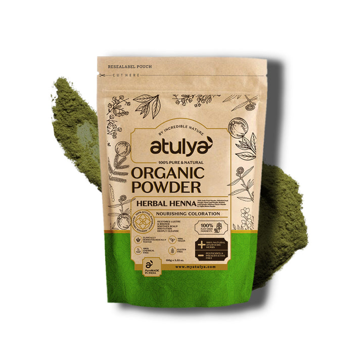 atulya Herbal Heena Organic Powder-100% Pure & Natural