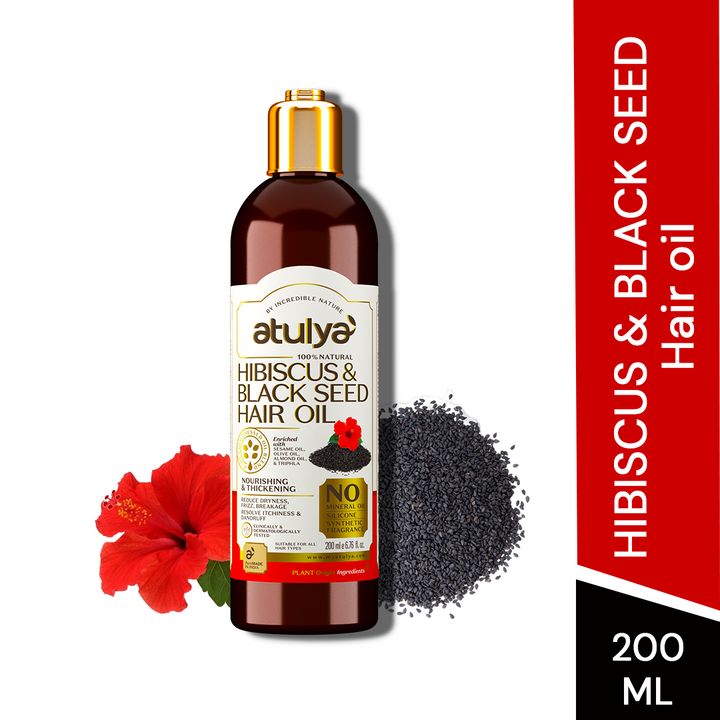 atulya Hibiscus & Black Seed Hair Oil - 200ml (BUY2GET2)