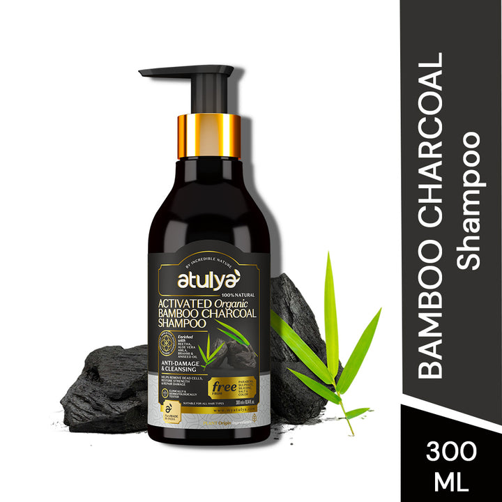 atulya Activated Bamboo Charcoal Shampoo 300ml