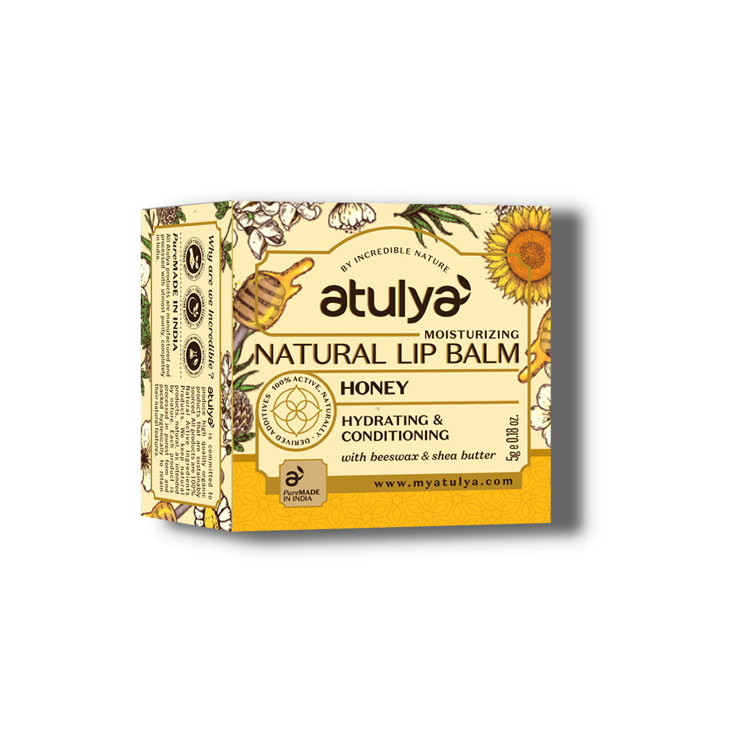 atulya Honey Lip Balm for Hydrating Lips - 5gm (6 Products at Rs.799)