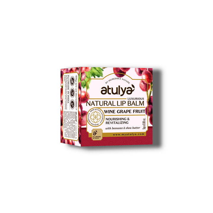 atulya Wine Grape Lip Balm - 5gm (6 Products at Rs.799)