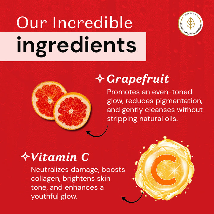 Atulya Complete Glow and Nourish Care Kit – Vitamin C Body Wash, Foaming Face Wash, Body Lotion and Wine Grape Lip Balm