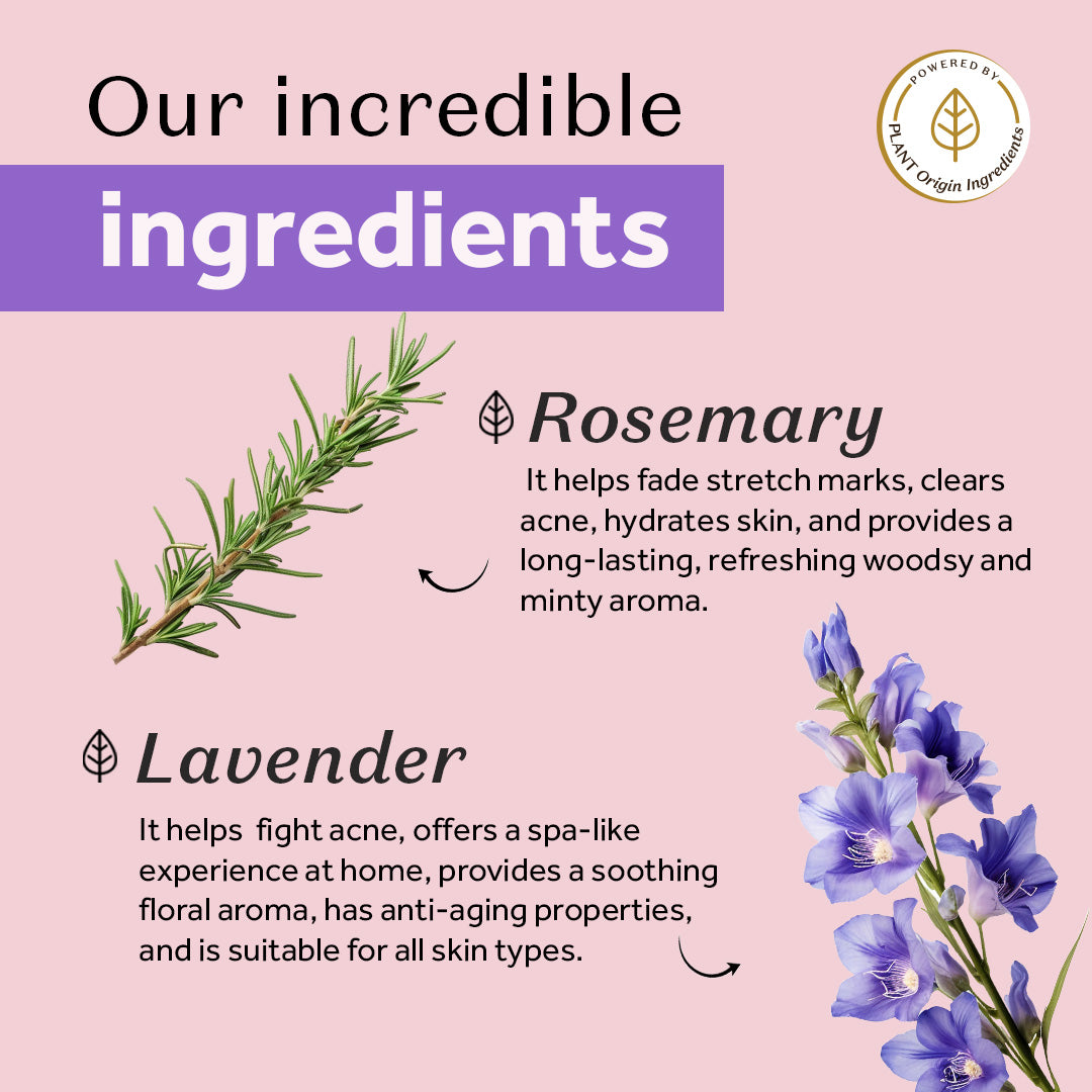 atulya Rosemary & Lavender Handcrafted Soap | Soothing & Calming | Heals Irritated Skin | Relaxing Aroma | Gentle on Sensitive Skin | Natural Butter & Oil Blends (100gm)