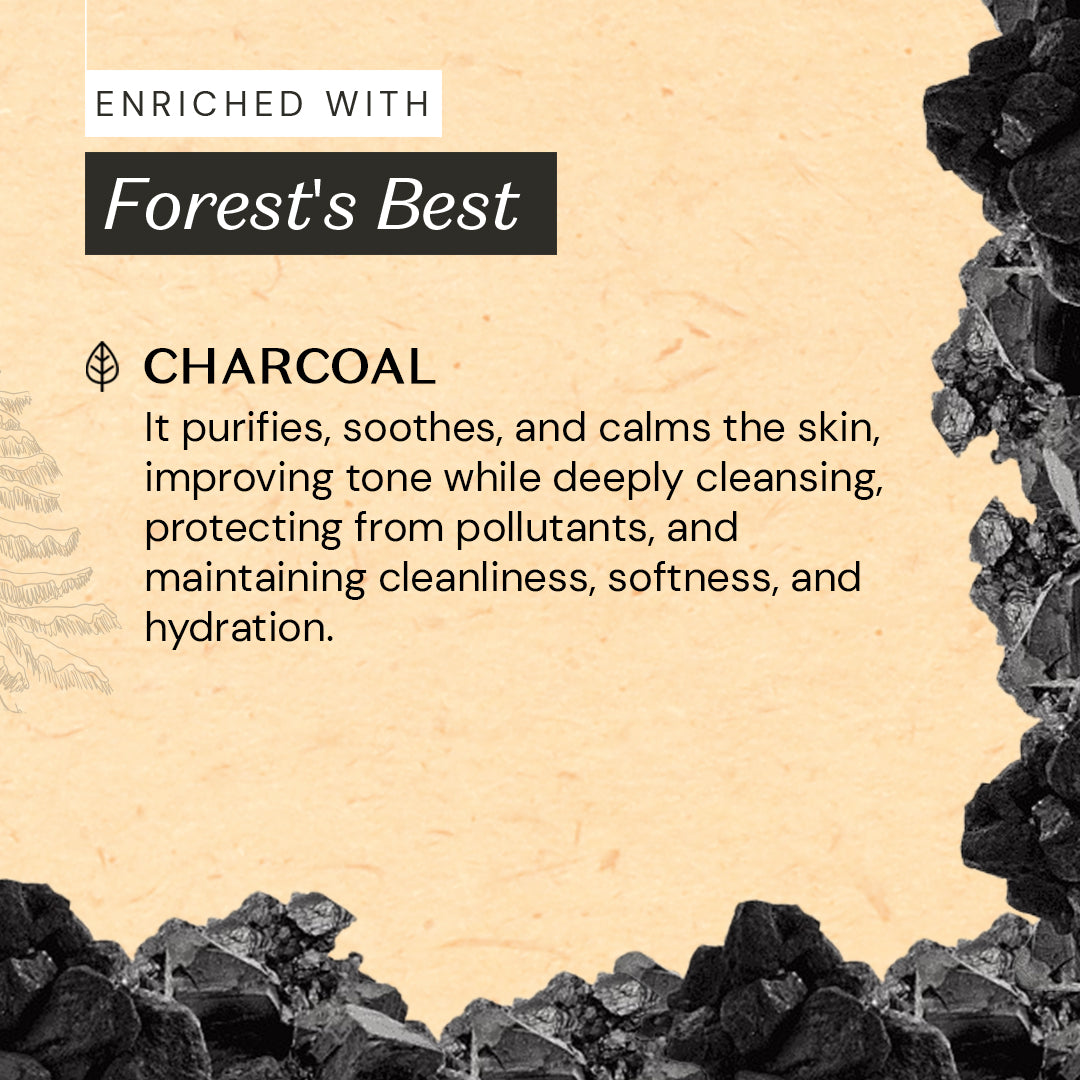 Atulya Activated Bamboo Charcoal Soap  for Deep Cleansing - 125gm