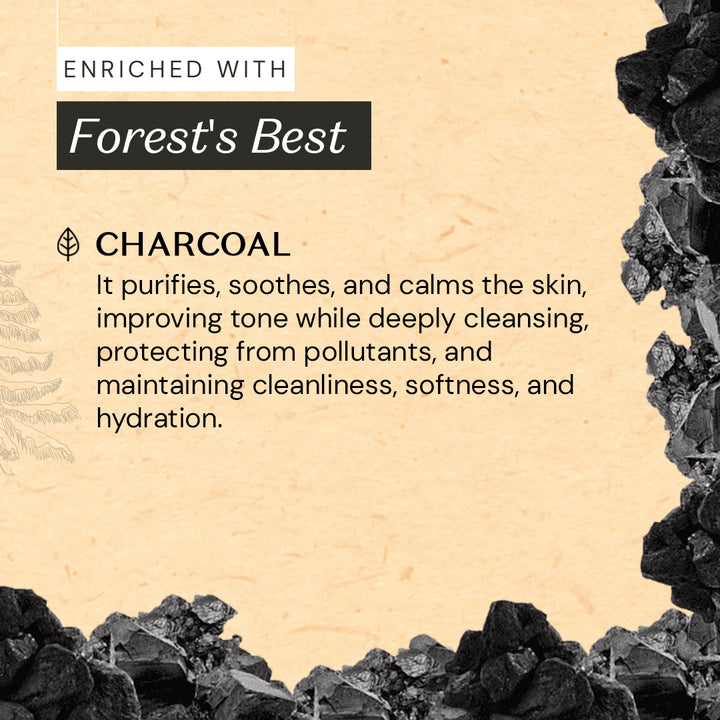 Atulya Activated Bamboo Charcoal Soap  for Deep Cleansing - 125gm