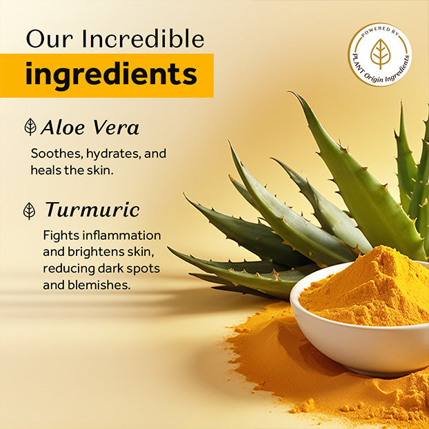 Atulya Vedic Ubtan Face Wash, Vedic Ubtan Face Serum and Cica & Hyaluronic Acid Sunscreen SPF 50 PA++++ Combo