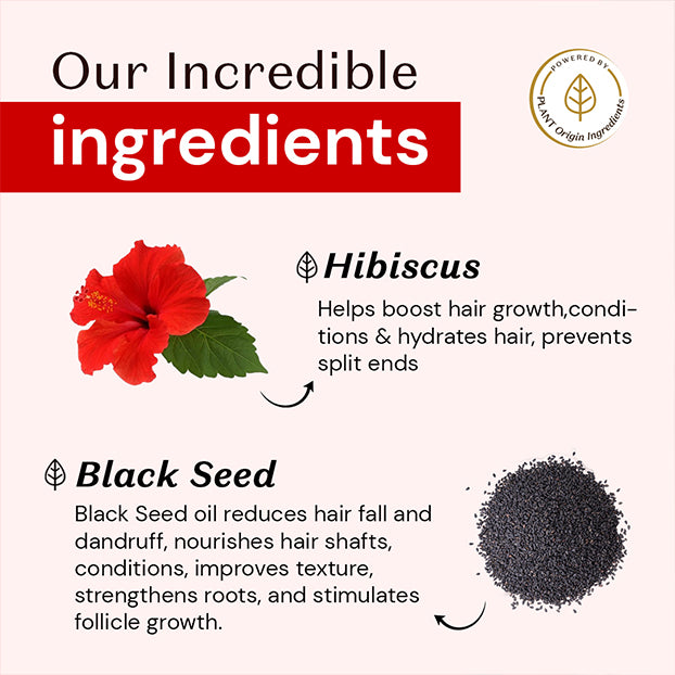 Atulya Hibiscus Organic Powder & Hibiscus Black Seed Hair Oil Combo for Nourished Healthy Hair