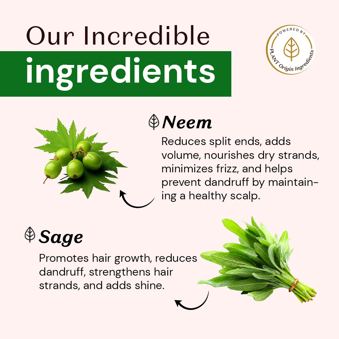 atulya Neem & Sage Hair Oil - Silicones, Parabens, Mineral Oil Free (100% Natural)