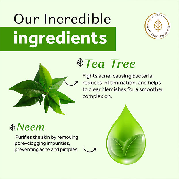 Atulya Tea Tree & Neem Foaming Face Wash and Hyaluronic Acid Face Serum Combo for Clear Hydrated Skin