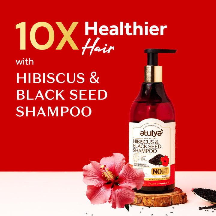 Atulya Hibiscus & Black Seed Hair Shampoo Combo - 300ml each (Pack of 2)