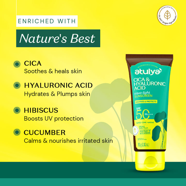 CICA & HYALURONIC ACID SUNSCREEN SPF 50 PA++++ Sunscreen -80g