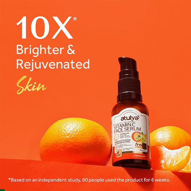 Atulya Vitamin C Face Wash, Vitamin C Face Serum and Vitamin C & D-Panthenol Sunscreen SPF 50 PA++++ Combo