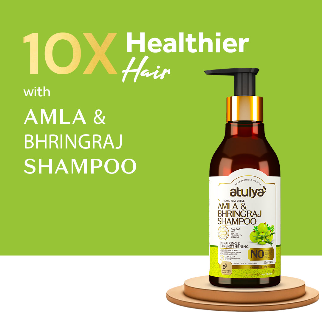 Atulya Amla & Bhringraj Shampoo Combo - 300ml each (Pack of 2)